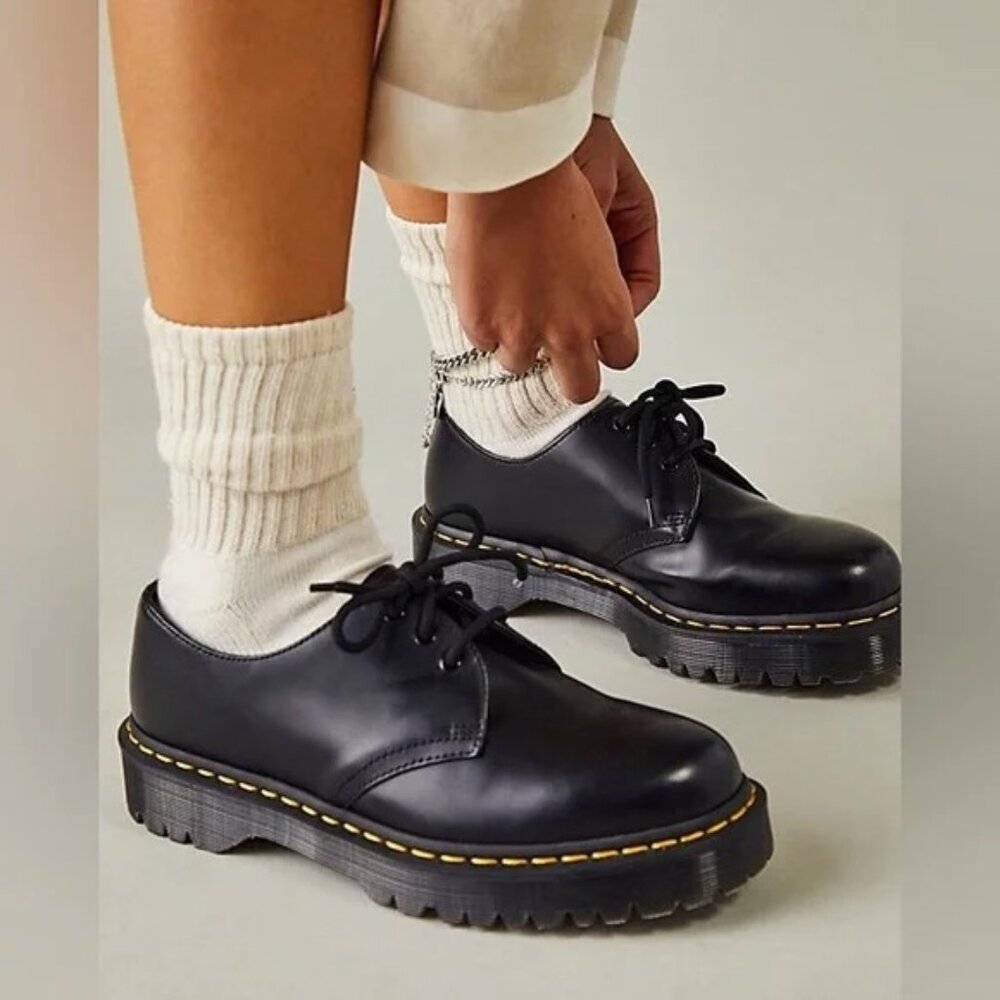 Black 1461 Bex Toe Cap Oxfords